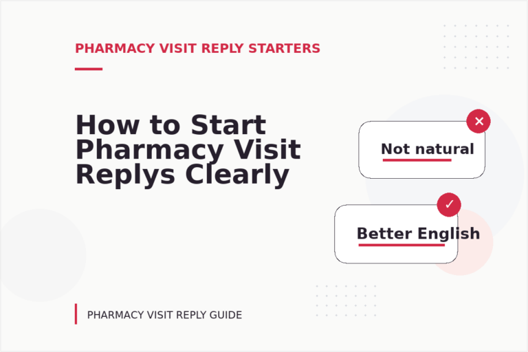 How to Start Pharmacy Visit Replys Clearly