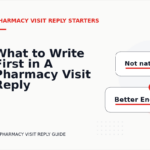 What to Write First in A Pharmacy Visit Reply