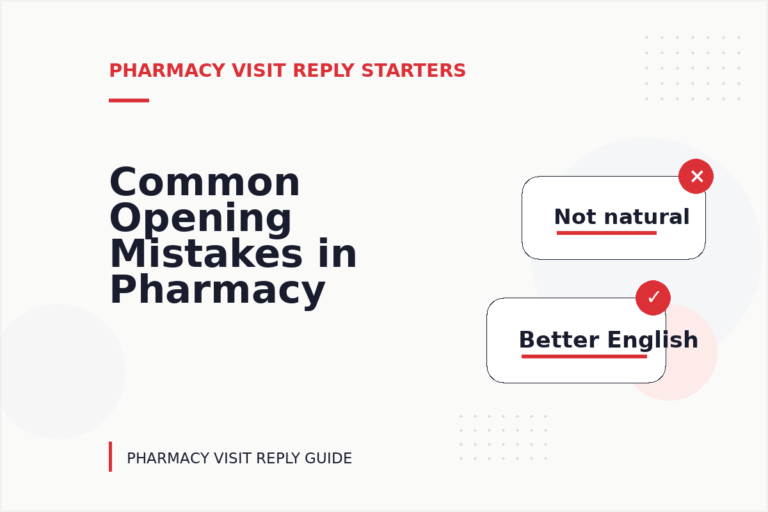 Common Opening Mistakes in Pharmacy Visit Replys