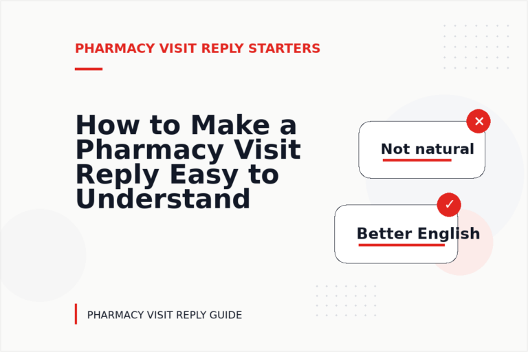 How to Make a Pharmacy Visit Reply Easy to Understand