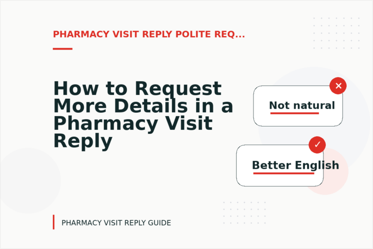 How to Request More Details in a Pharmacy Visit Reply