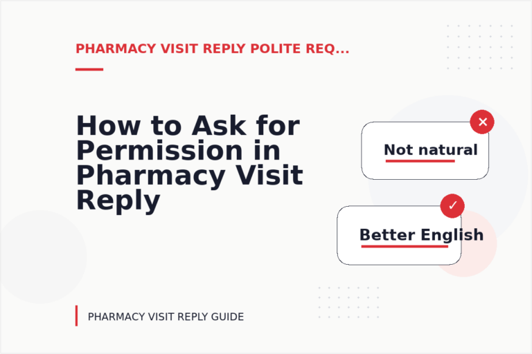 How to Ask for Permission in Pharmacy Visit Reply English