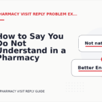 How to Say You Do Not Understand in a Pharmacy Visit Reply