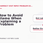 How to Avoid Blame When Explaining a Problem in Pharmacy Visit Reply English