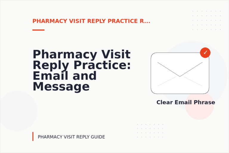 Pharmacy Visit Reply Practice: Email and Message Examples